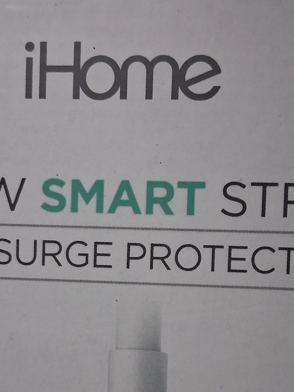 iHome White Smart Power Strip Surge Protector. Control By Your Phone.